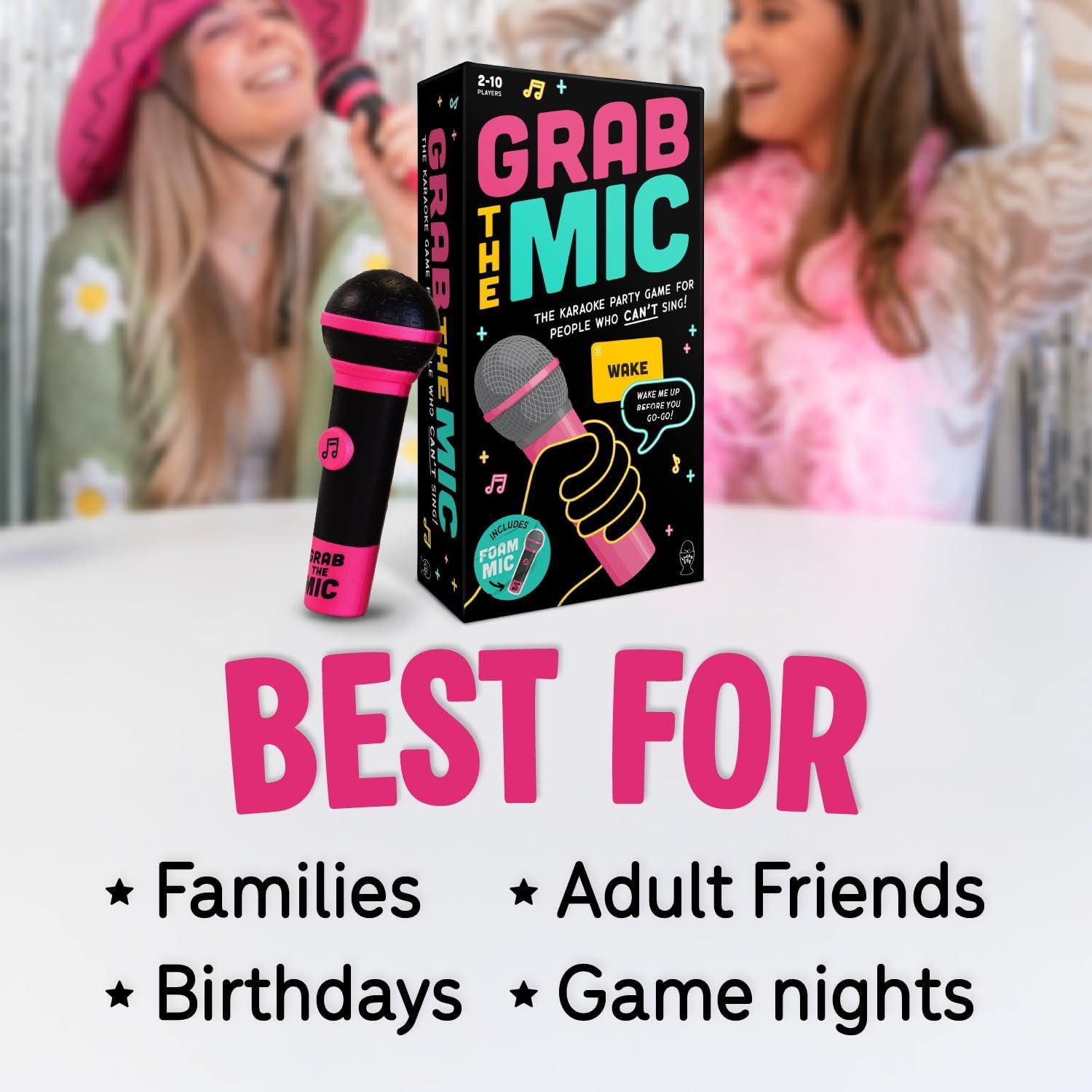 Demonstrates the versatility of the product by showing it's suitable for multiple occasions and audiences, including families, adult friends, birthdays, and game nights.