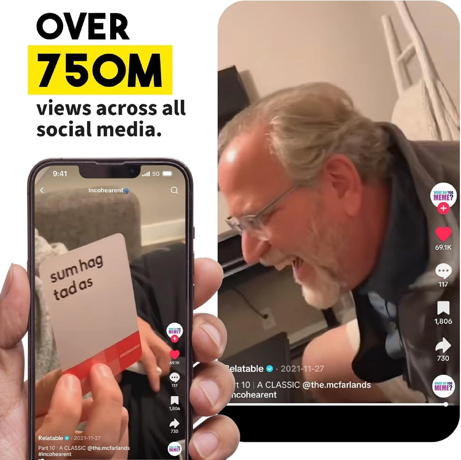 Demonstrates the product's viral success and widespread customer engagement across social media platforms, building social proof through impressive view counts. Highlights the massive reach and…