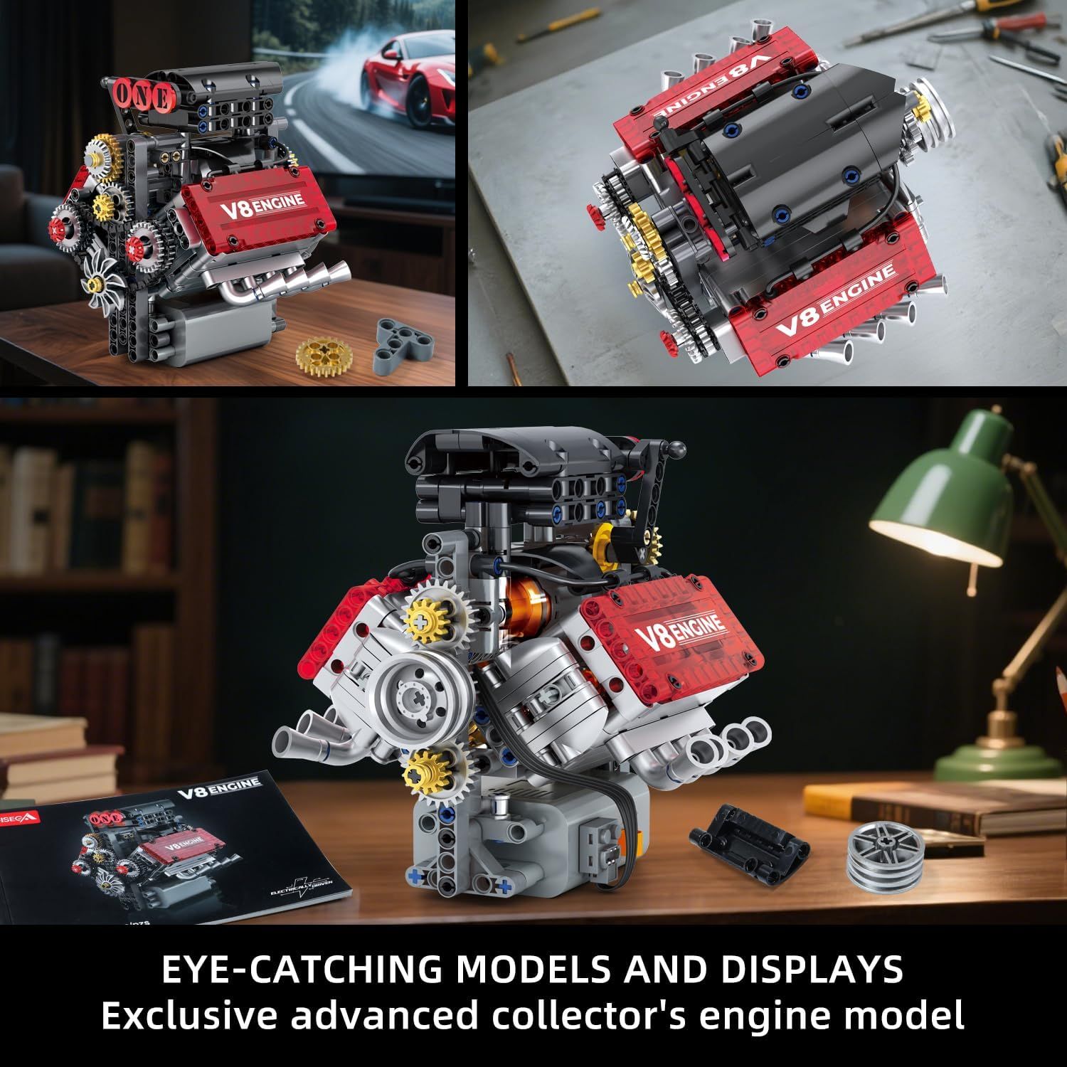 Highlights the product as an exclusive, advanced collector's engine model designed for display, emphasizing its eye-catching design and premium appeal to…