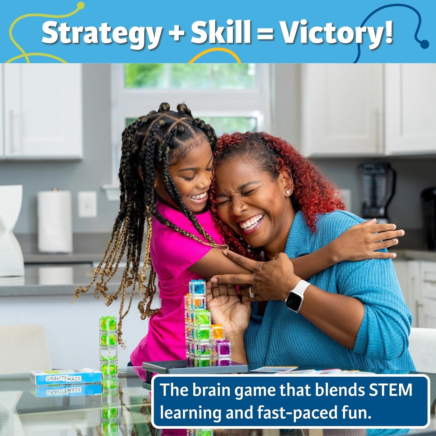 Showcases the product being enjoyed in a real-world home setting to create emotional connection and demonstrate the joy and engagement the game brings to…