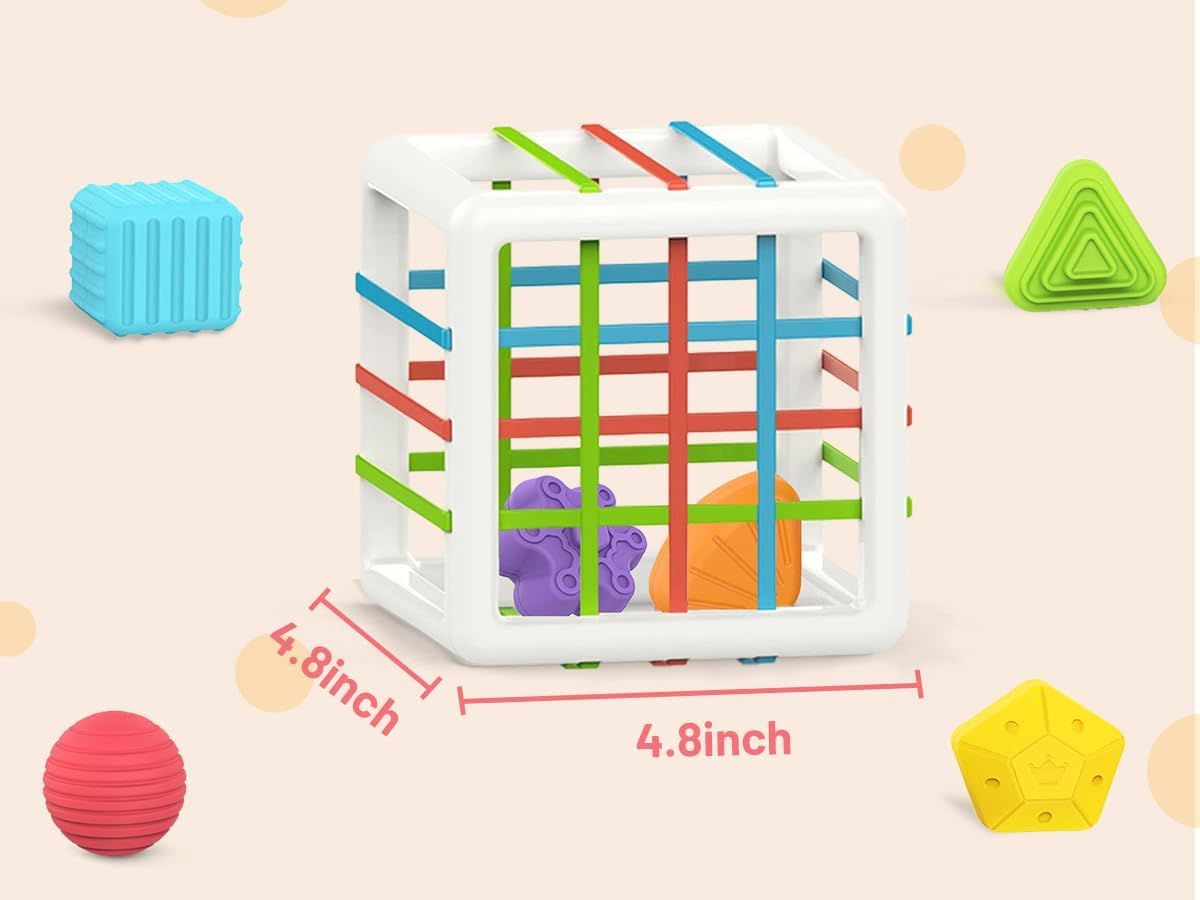 Communicates the exact physical size of the toy to help shoppers understand how compact and portable it is for children.