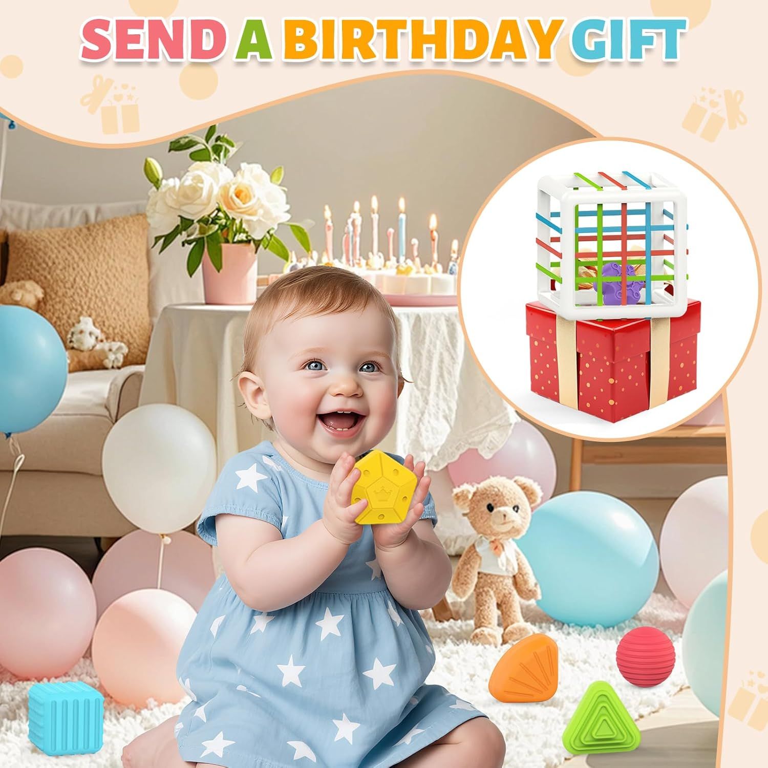 Positions the product as an ideal birthday gift for babies and toddlers, emphasizing its suitability for gifting occasions.