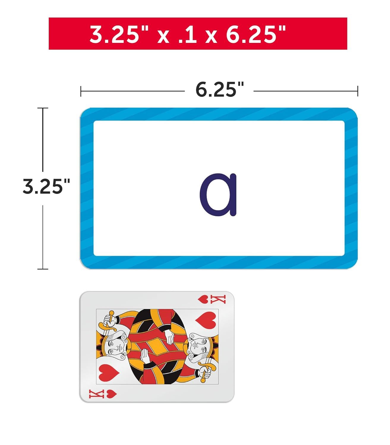 Communicates the exact physical dimensions of the product (3.25 x 0.1 x 6.25 inches) to help shoppers understand the size and portability of the item, with a…