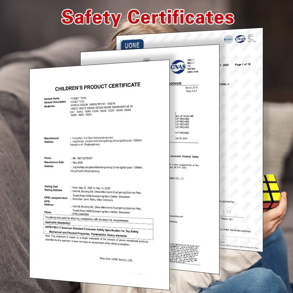 Reassures parents and shoppers that the product meets rigorous safety standards and is certified safe for children, building trust and confidence in the product's quality.