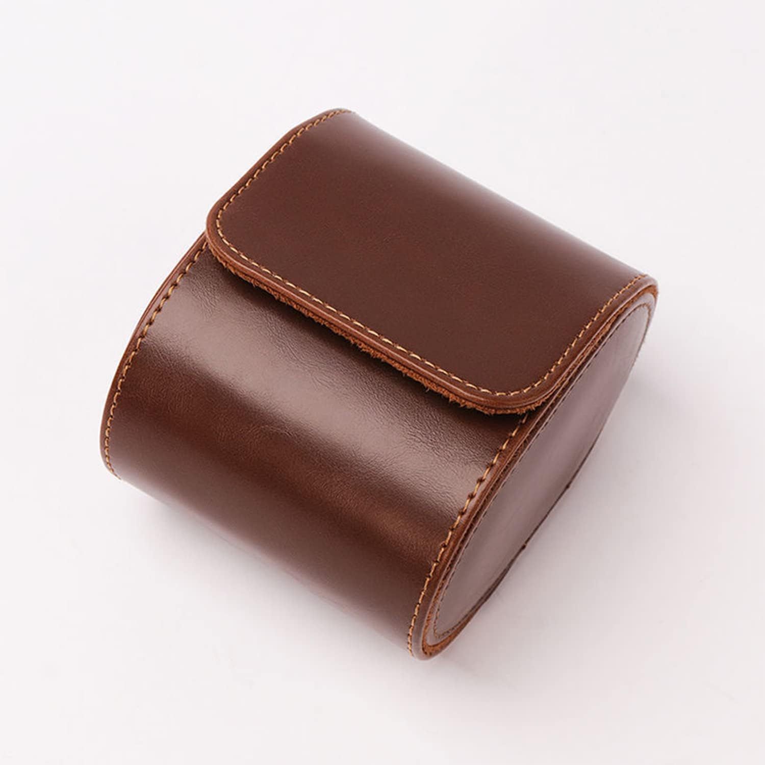 Provides a clean, catalog-style view of the leather watch case on a white background with no text or design elements, allowing shoppers to see the product clearly.
