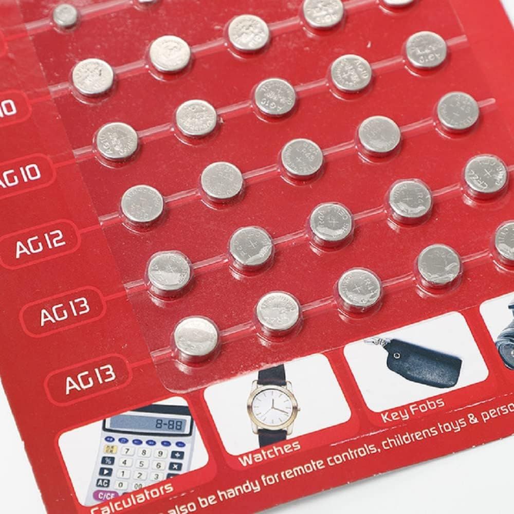 Demonstrates the wide range of devices and products these batteries are compatible with, including calculators, watches, key fobs, remote controls, children's toys, and personal electronics.