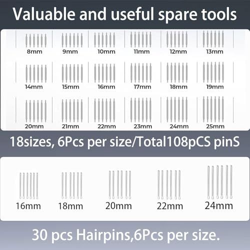 Communicates the comprehensive variety and quantity of spare tools included with the product, reassuring shoppers they will have multiple sizes and backup pieces for different needs.