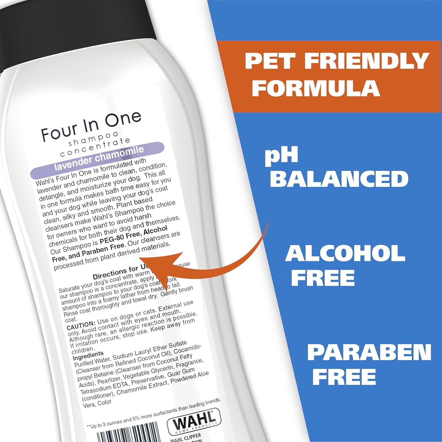 Communicates multiple safety and quality benefits of the dog shampoo formula to reassure pet owners that the product is gentle, safe, and free from harsh…