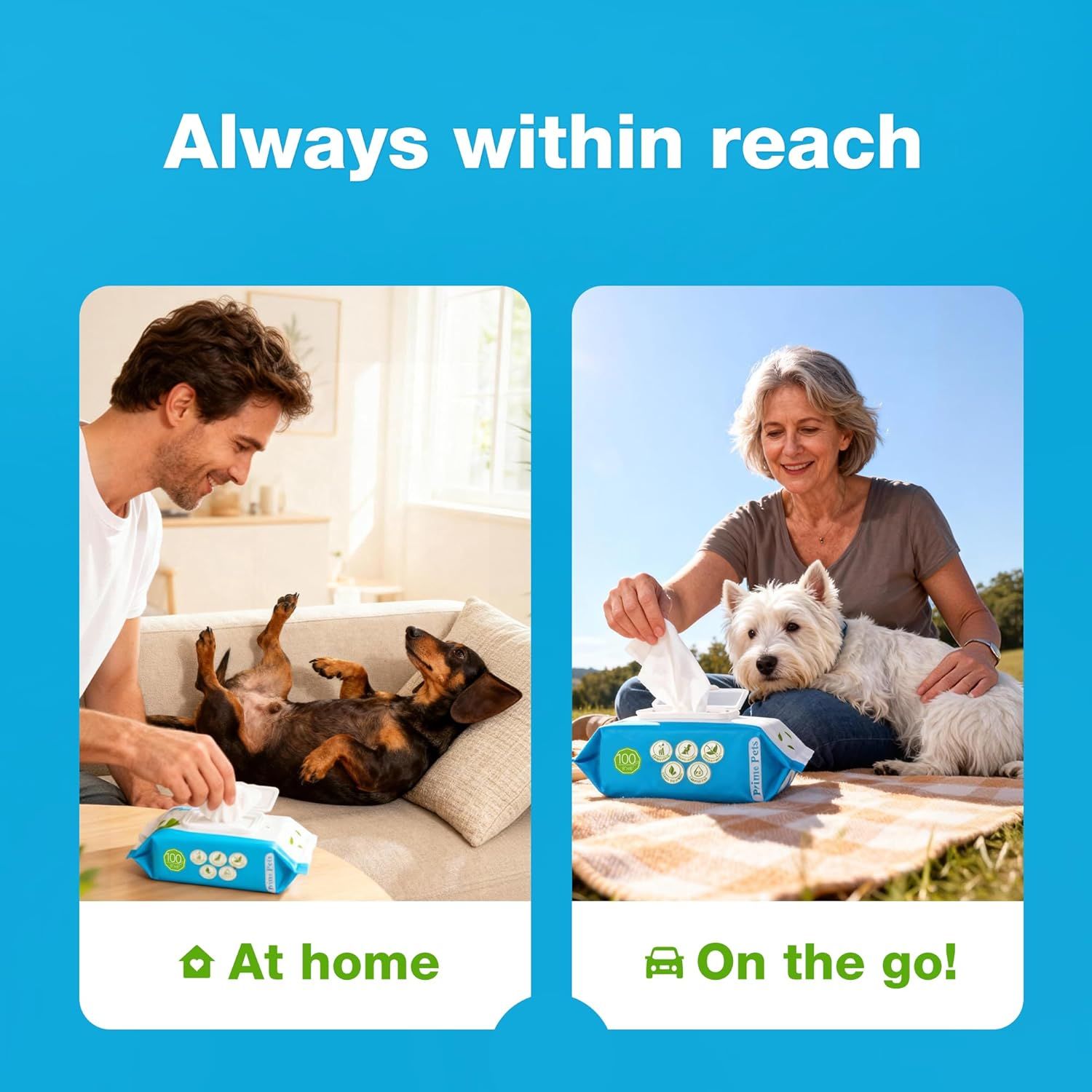 Demonstrates the product's versatility by showing it can be used in multiple environments—at home and on the go—reassuring shoppers that the product fits seamlessly into different lifestyles and…