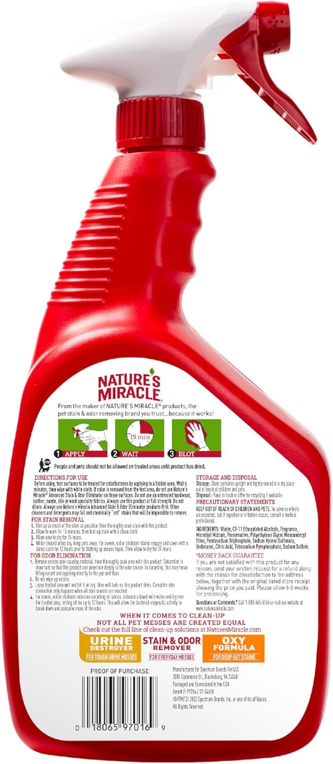 Provides clear step-by-step instructions showing shoppers exactly how to use the product effectively for pet stain and odor removal.