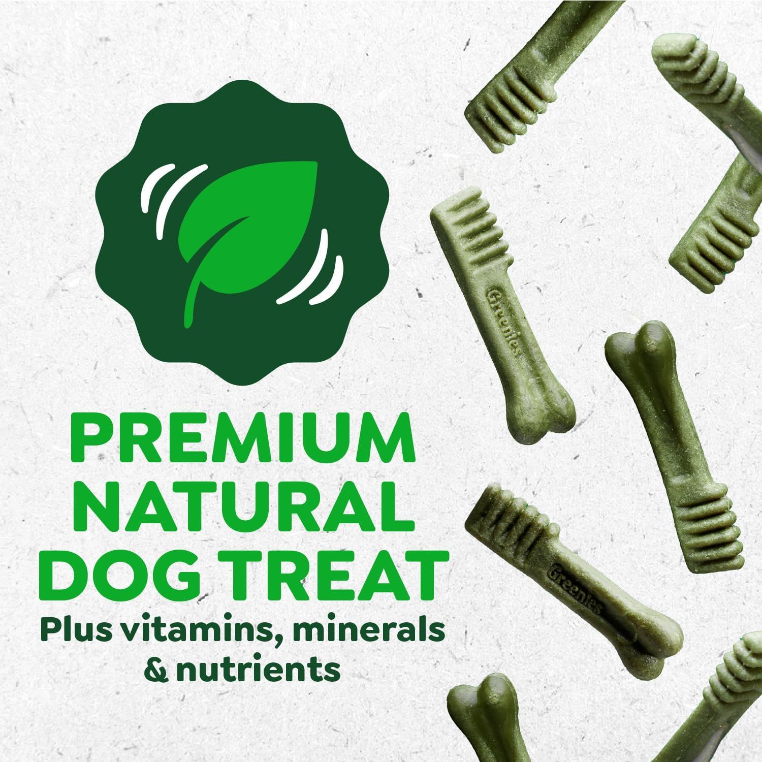 Communicates that the dog treats are made from premium natural ingredients enriched with vitamins, minerals, and nutrients, reassuring pet owners about the quality and health benefits of the product.