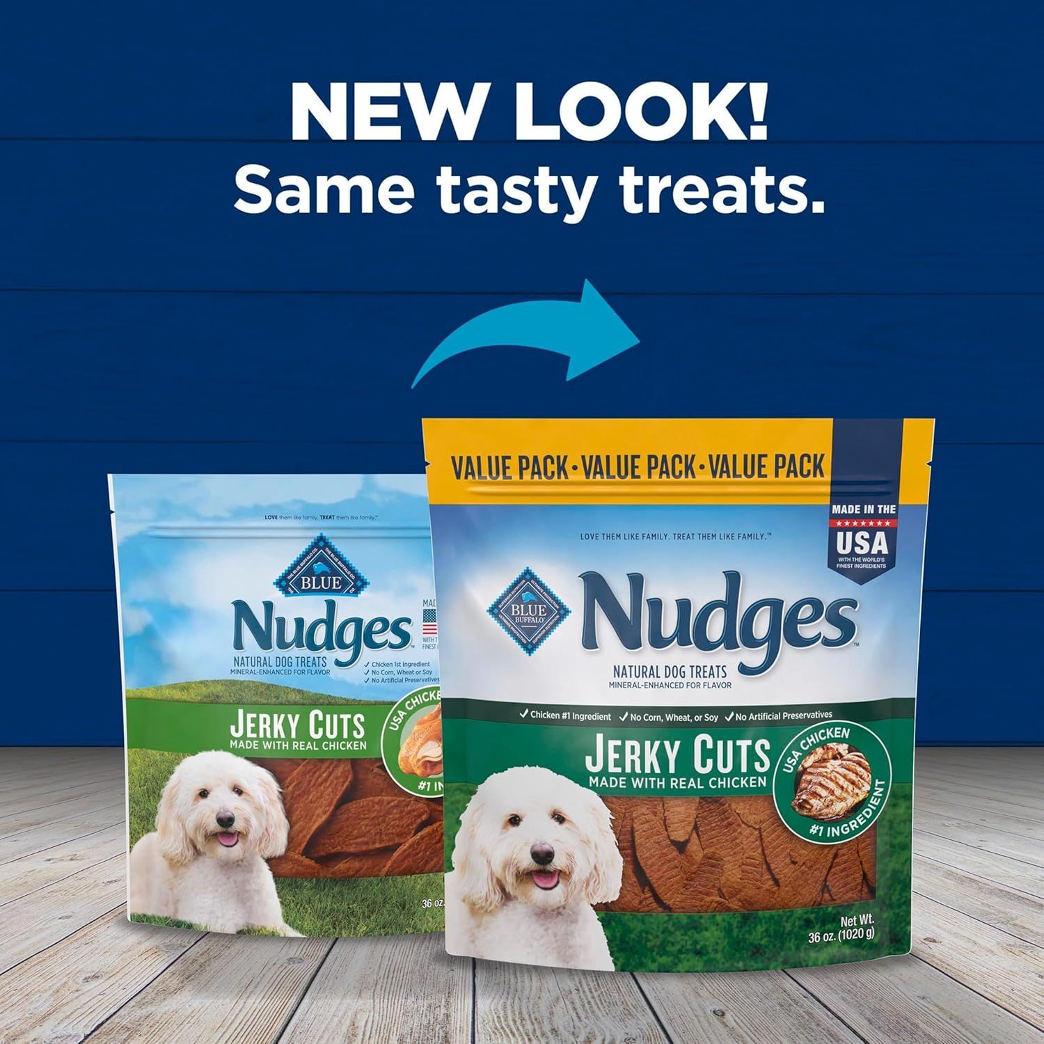 Reassures shoppers that the product has updated packaging but the same trusted formula and quality they love, reducing hesitation during the transition.
