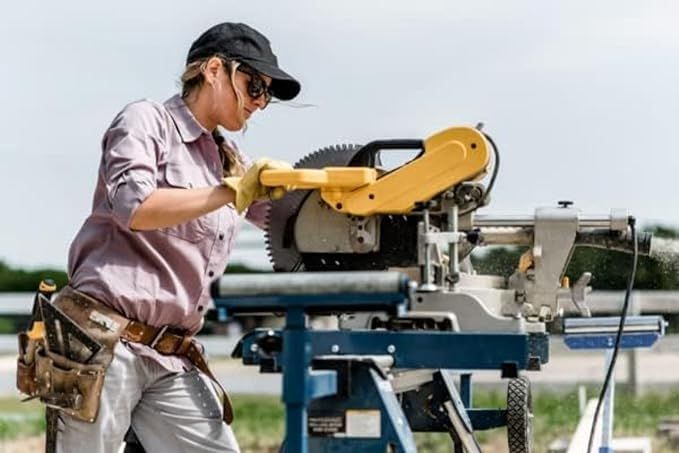 Demonstrates the product being used in an authentic outdoor work setting to help shoppers visualize themselves using the tool in real-world applications.