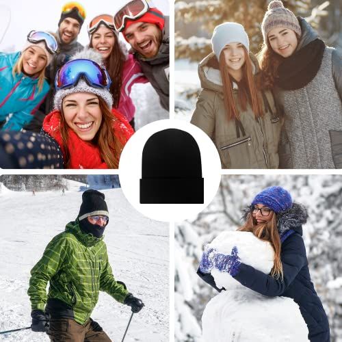 Demonstrates the beanie's versatility across multiple winter activities and scenarios—skiing, outdoor gatherings, snowboarding, and casual winter fun—to show shoppers it works for various…