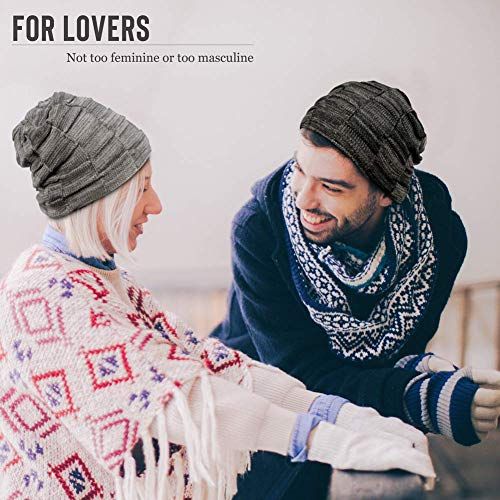 Demonstrates the product's versatility and gender-neutral appeal by showing a couple wearing the beanies together in a natural, relatable setting.