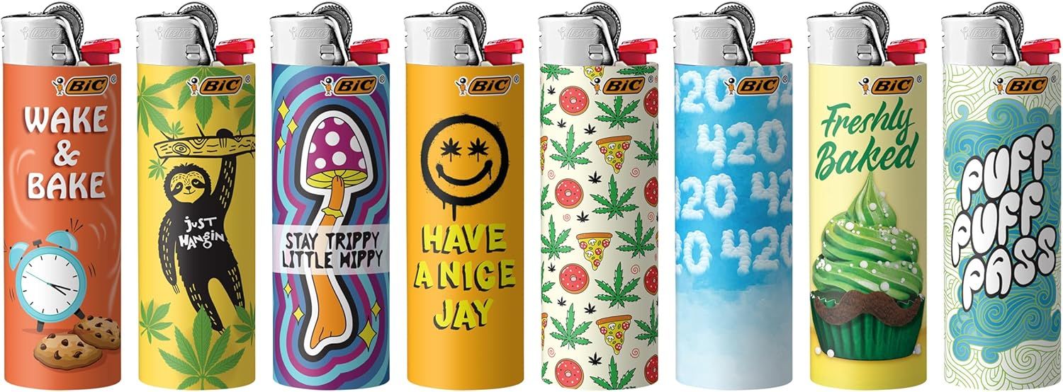 Displays the brand's diverse lighter design options to help shoppers choose a style that matches their personality or preference.