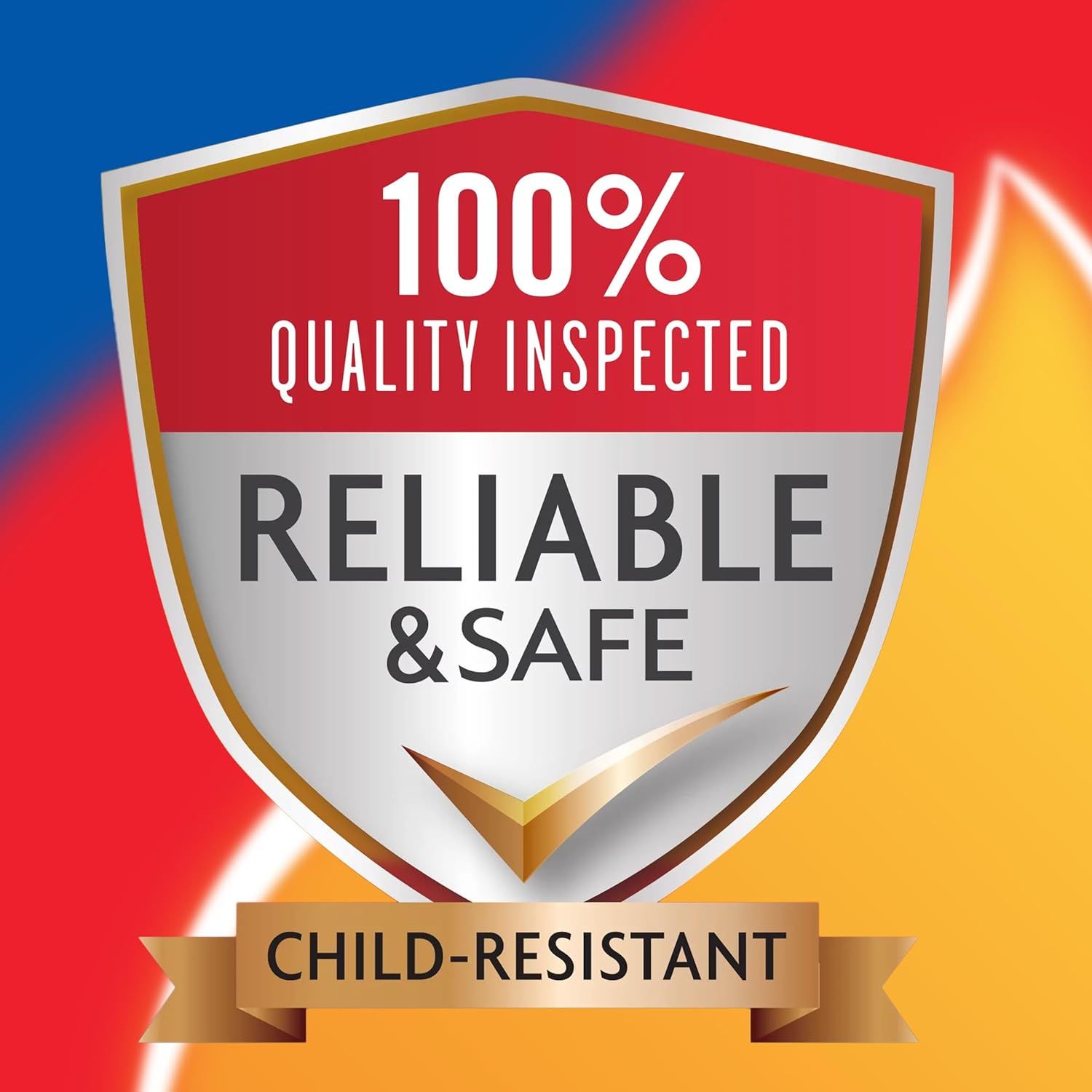 Communicates that the product has been fully quality inspected and features child-resistant safety mechanisms, reassuring parents and safety-conscious shoppers that the product is trustworthy and…