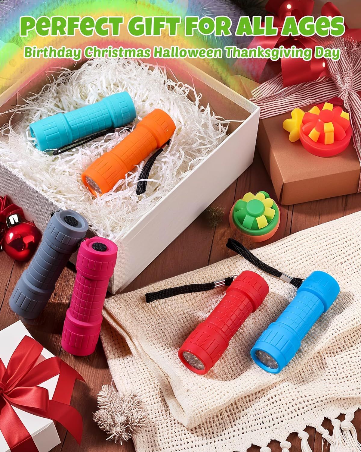 Positions the product as an ideal gift for multiple holidays and occasions (Birthday, Christmas, Halloween, Thanksgiving), emphasizing its versatility and broad appeal as a gift option. Shows the…