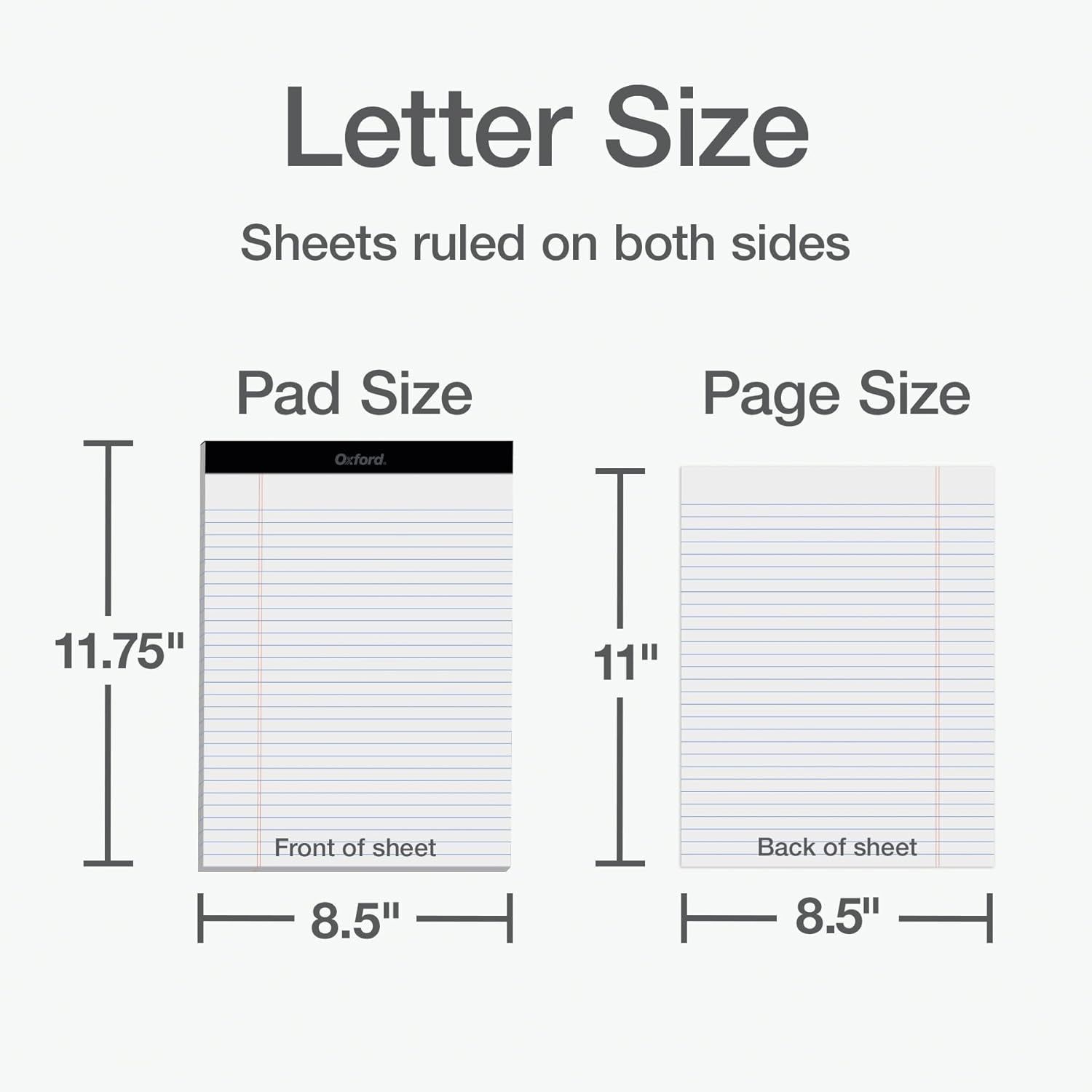 Explains the physical dimensions of the notepad and individual pages, showing shoppers exactly what size product they will receive and clarifying the…
