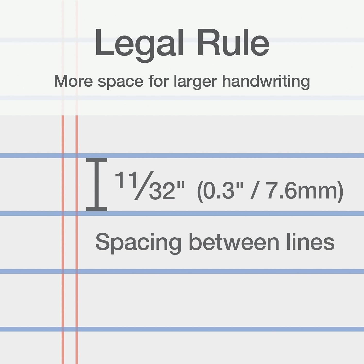 Communicates the precise spacing between ruled lines (11/32 inch or 7.6mm) to reassure shoppers that the notebook provides adequate space for larger…