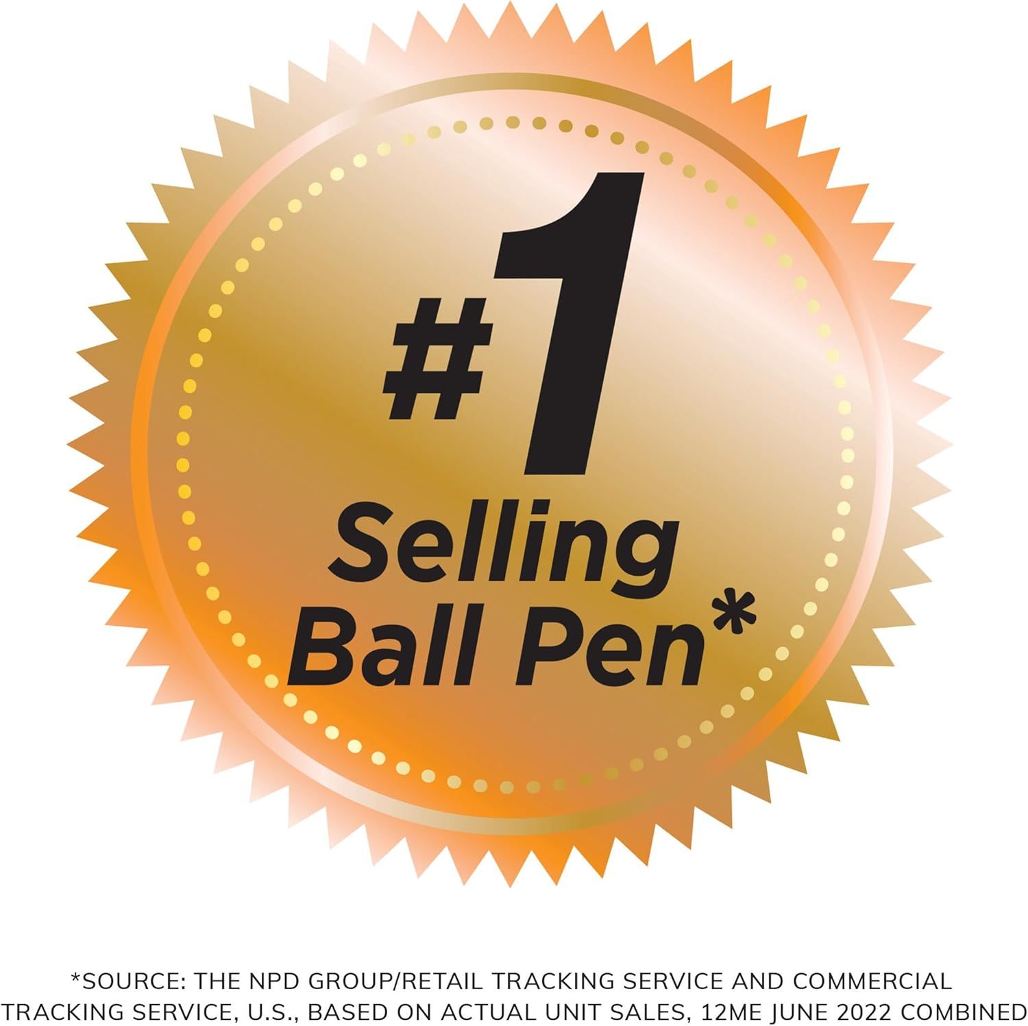 Communicates market leadership and popularity by highlighting that this is the #1 selling ball pen, building trust and social proof to reassure shoppers of…