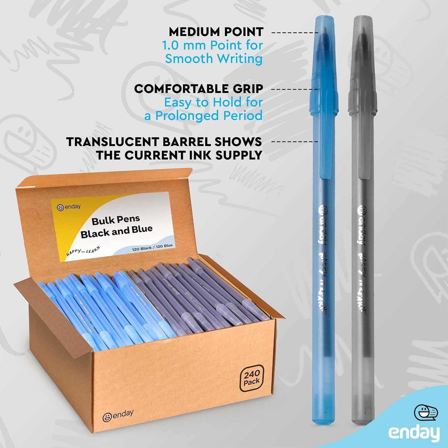 Breaks down the pen's key physical features—point size, grip comfort, and ink visibility—to help shoppers understand the product's construction and functional…