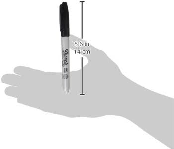 Shows the exact physical size of the marker (5.6 inches / 14 cm) using a hand silhouette for scale reference, helping shoppers understand how large the…