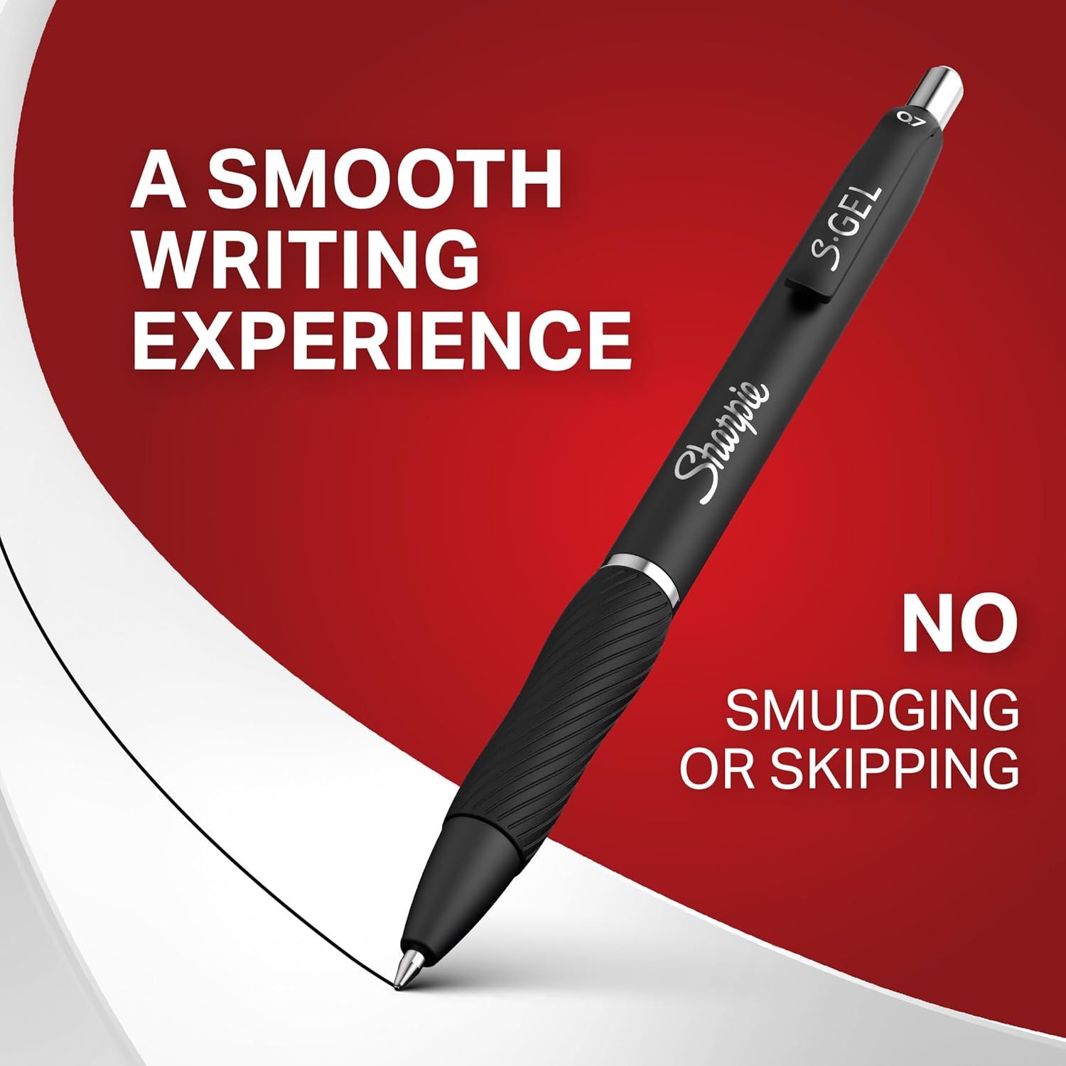 Communicates the pen's smooth writing performance and reliability, reassuring shoppers that it delivers a clean, consistent writing experience without common…