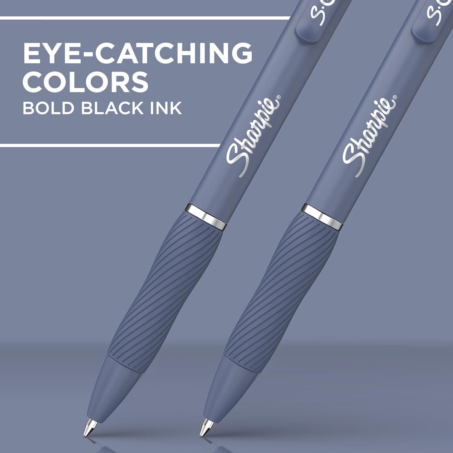 Highlights the aesthetic appeal and bold ink quality of the Sharpie pens to attract shoppers looking for vibrant, high-quality writing instruments.