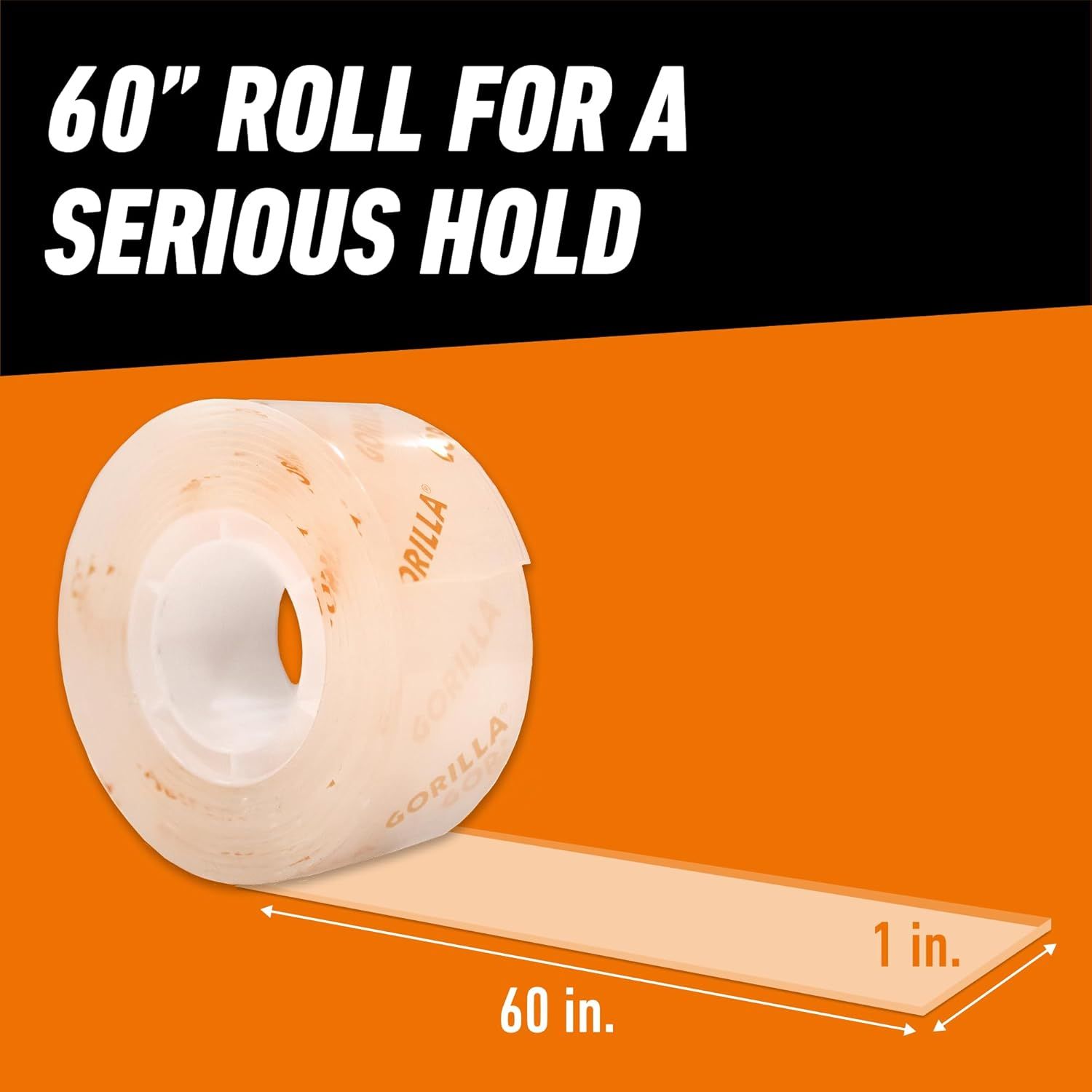 Communicates the physical dimensions of the tape roll to help shoppers understand the product size and ensure it meets their needs for serious holding…