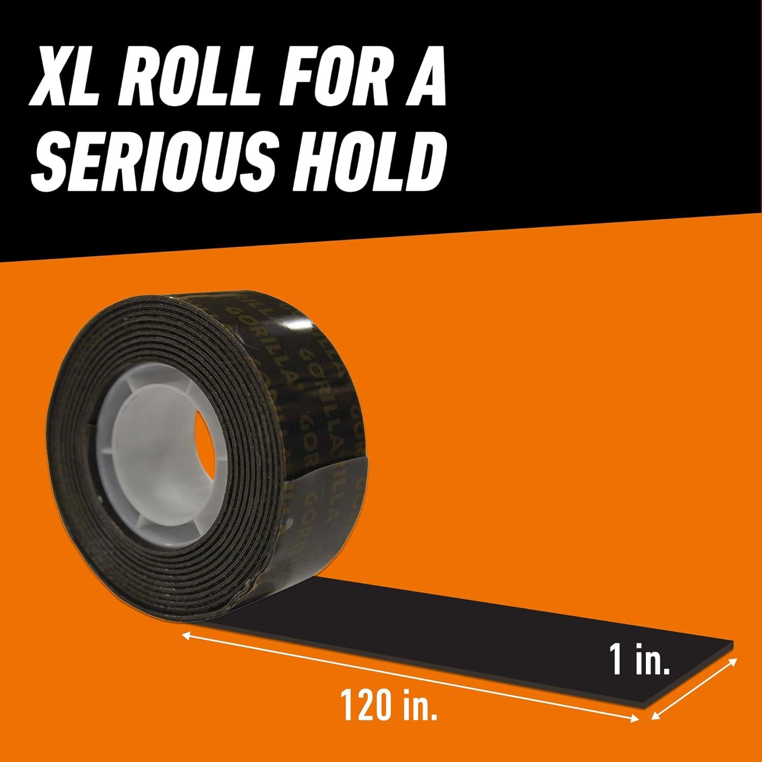 Communicates the physical dimensions of the tape roll (120 inches long by 1 inch wide) to help shoppers understand the product size and quantity they are…
