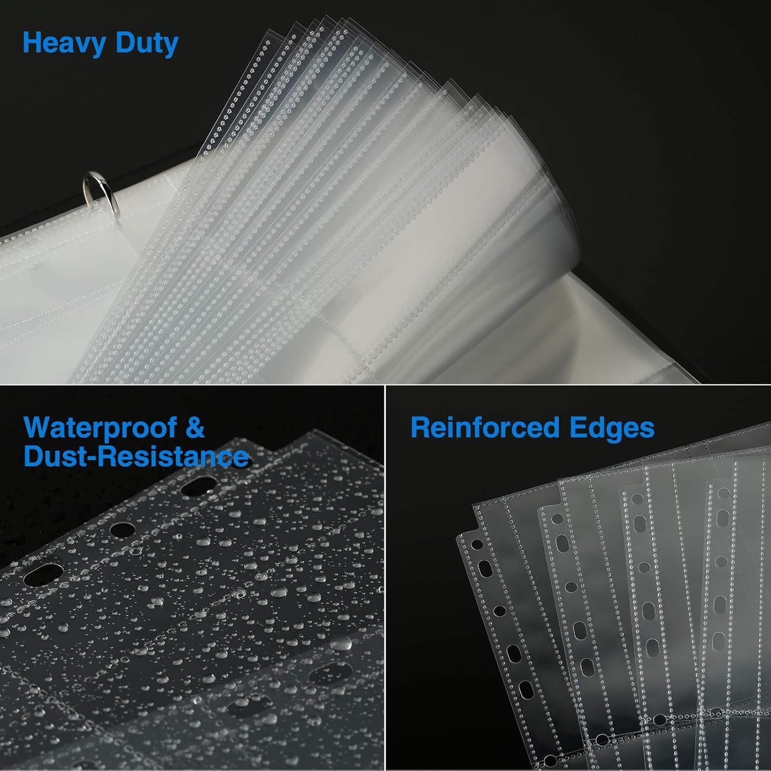Communicates three distinct durability and protection benefits of the product through a visually segmented layout, reassuring shoppers that the product is…