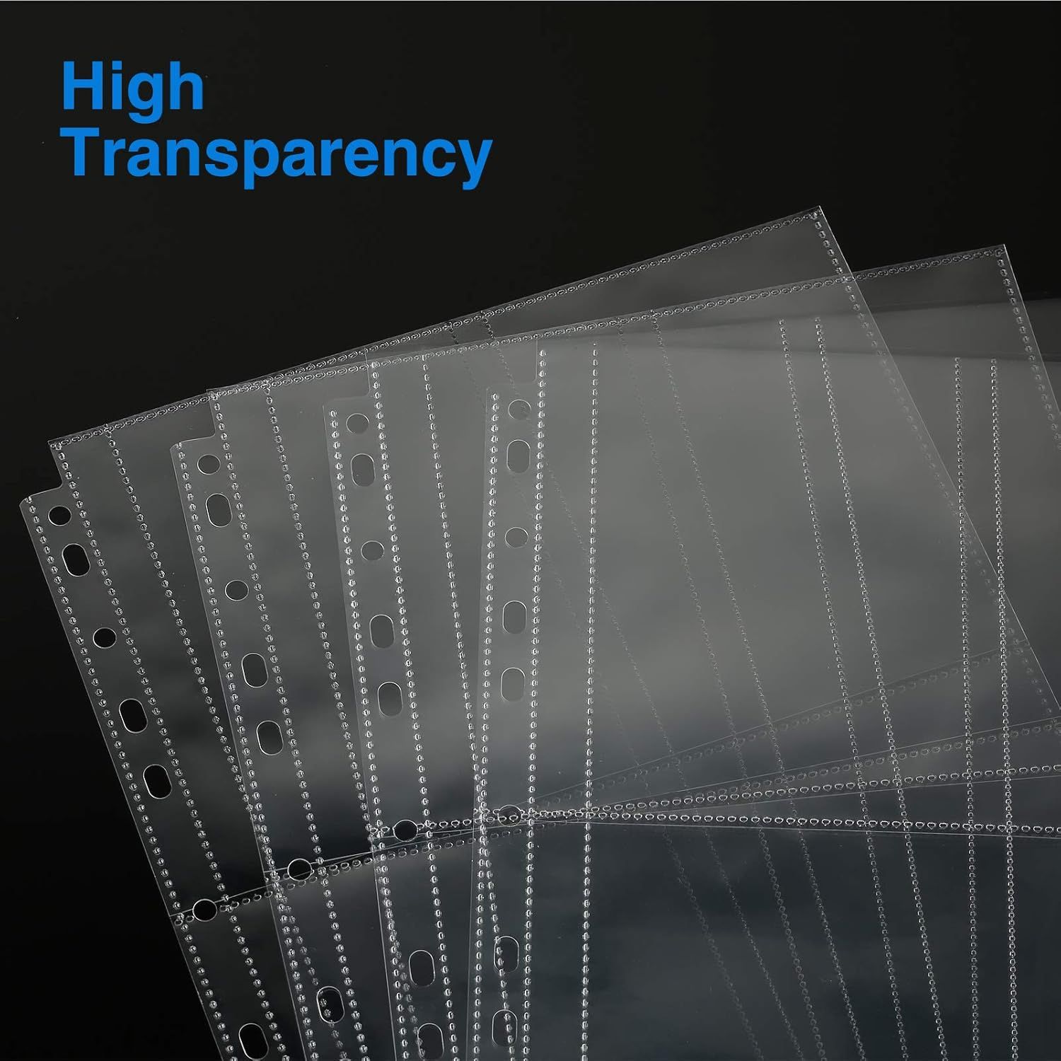 Communicates the product's high transparency feature, reassuring shoppers that the material is clear and allows visibility of contents.