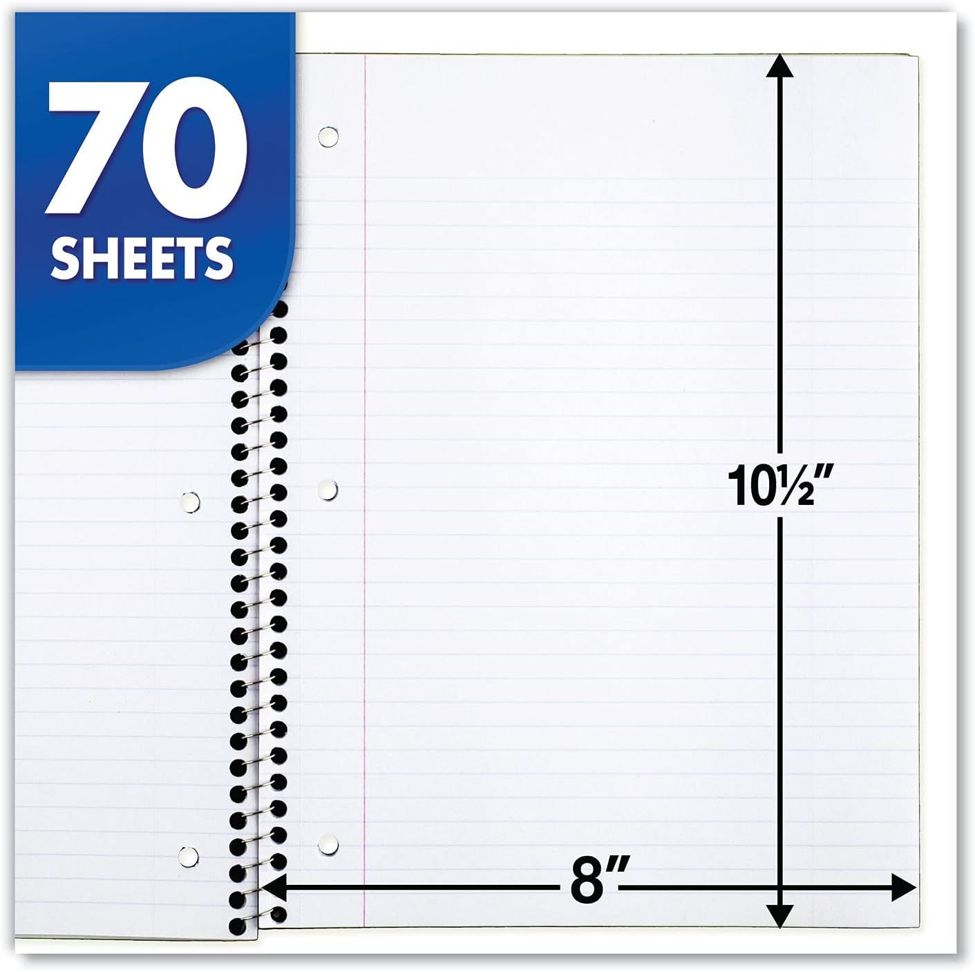 Communicates the exact physical size of the notebook (8 inches by 10.5 inches) to help shoppers understand whether it fits their needs for portability or…