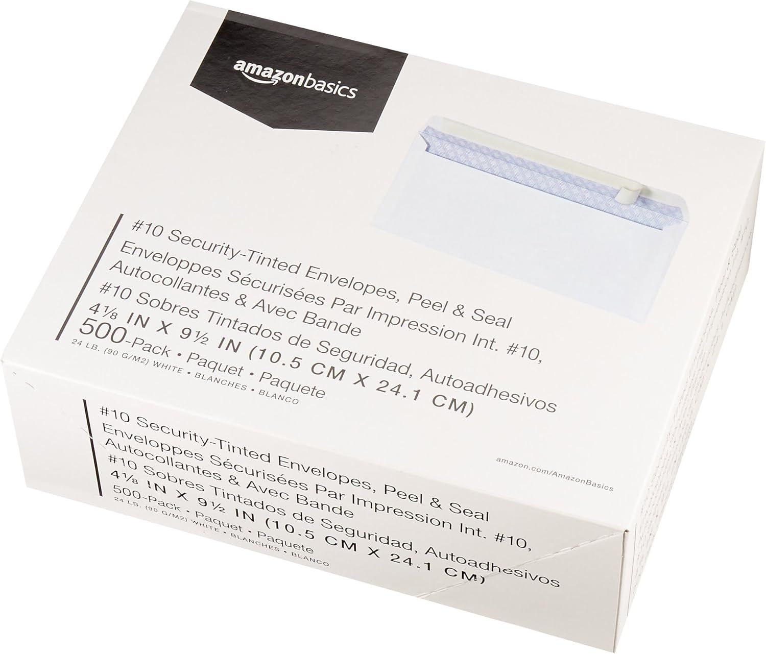 Displays the product packaging on a clean white background to give shoppers a clear view of what they will receive, including the AmazonBasics branding and product specifications.