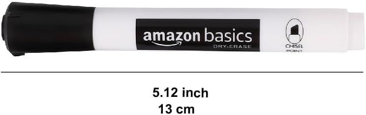 Communicates the exact physical length of the dry-erase marker (5.12 inches / 13 cm) to help shoppers understand the product's size.