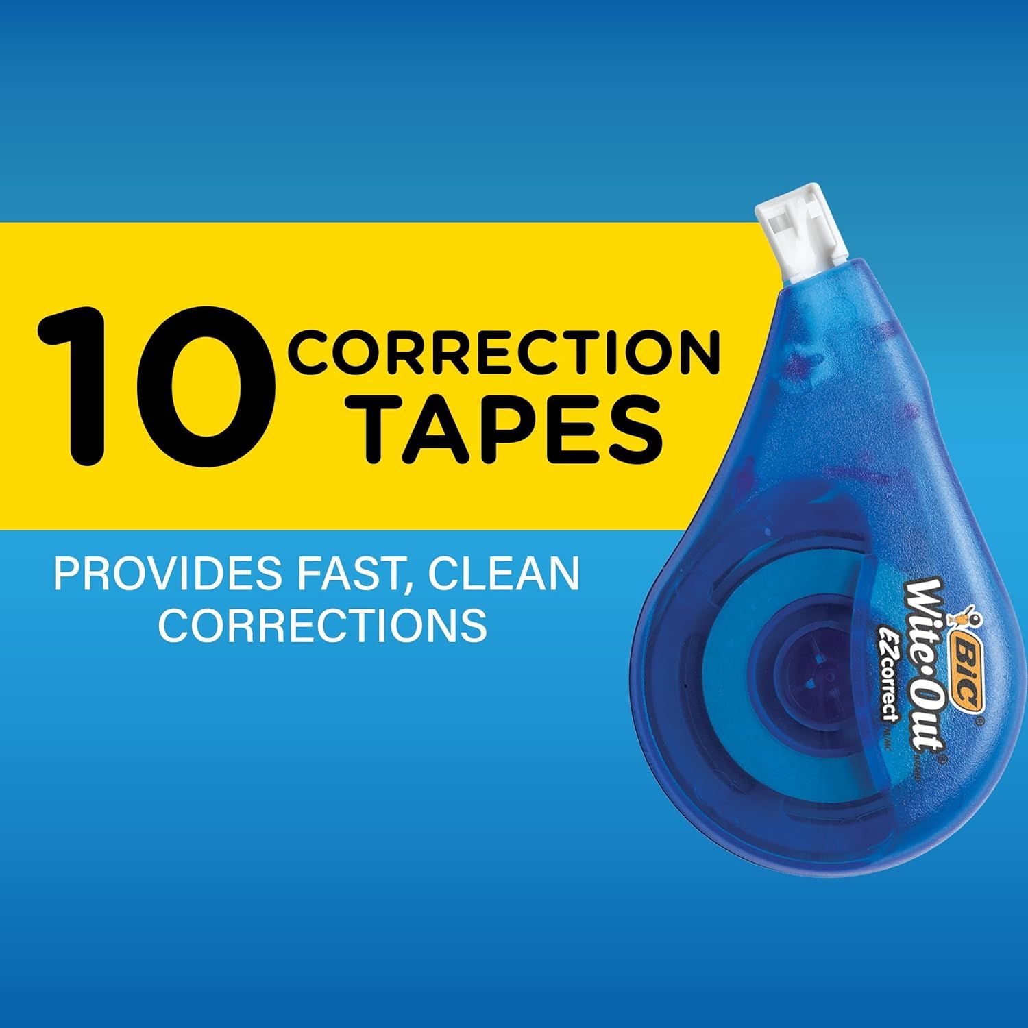 Communicates the quantity included in the package to emphasize value and reassure shoppers they are getting multiple units. Highlights the product's ability to provide quick and clean corrections,…