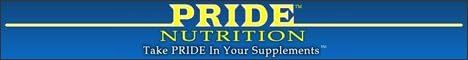 Establishes brand recognition and reinforces the company's identity with its logo and tagline 'Take PRIDE in Your Supplements' to build trust and familiarity with shoppers.