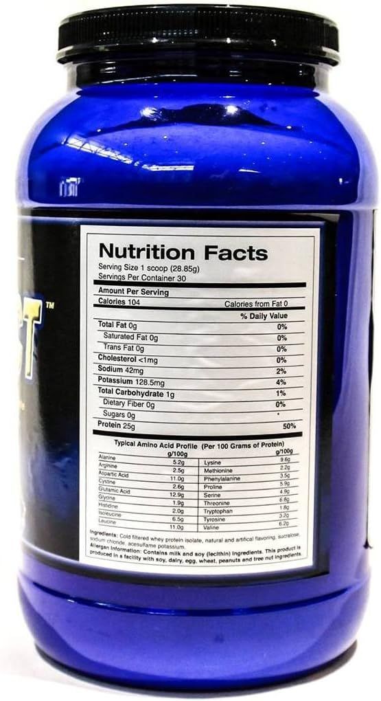 Provides detailed nutritional information and amino acid profile to help shoppers make informed decisions about the protein supplement's contents and serving size.
