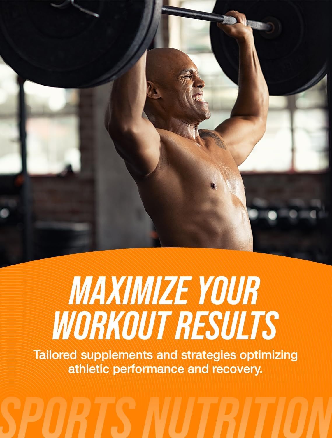 Communicates that the product (supplements/strategies) helps maximize workout results by optimizing athletic performance and recovery, appealing to fitness-focused shoppers.