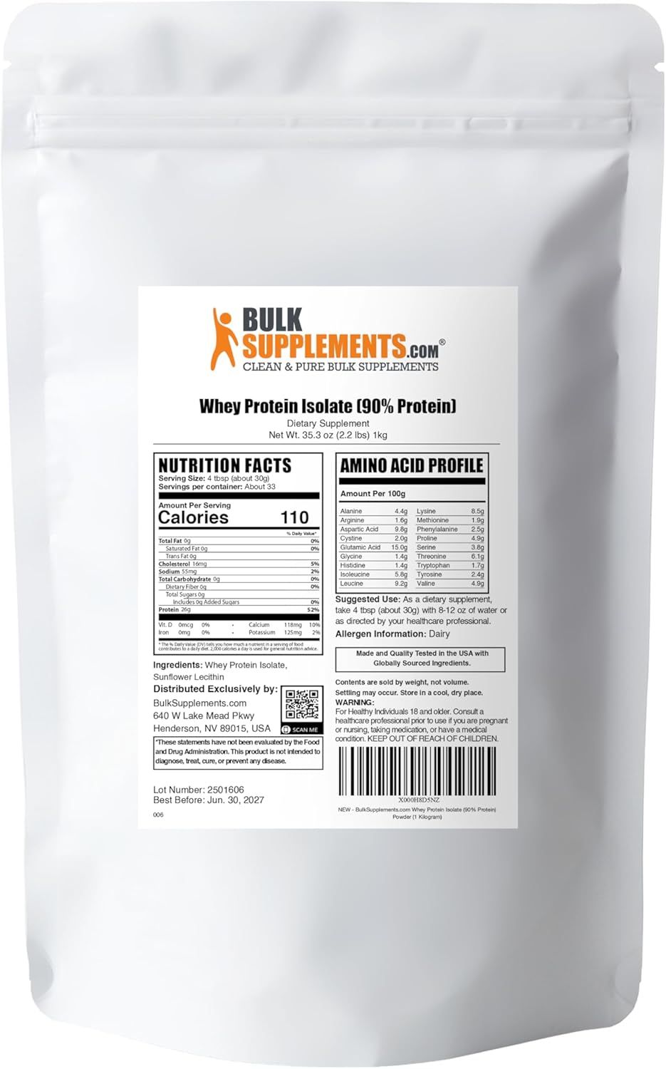 Provides comprehensive product information including nutritional content, amino acid breakdown, usage instructions, allergen warnings, and quality assurance to help shoppers make an informed…