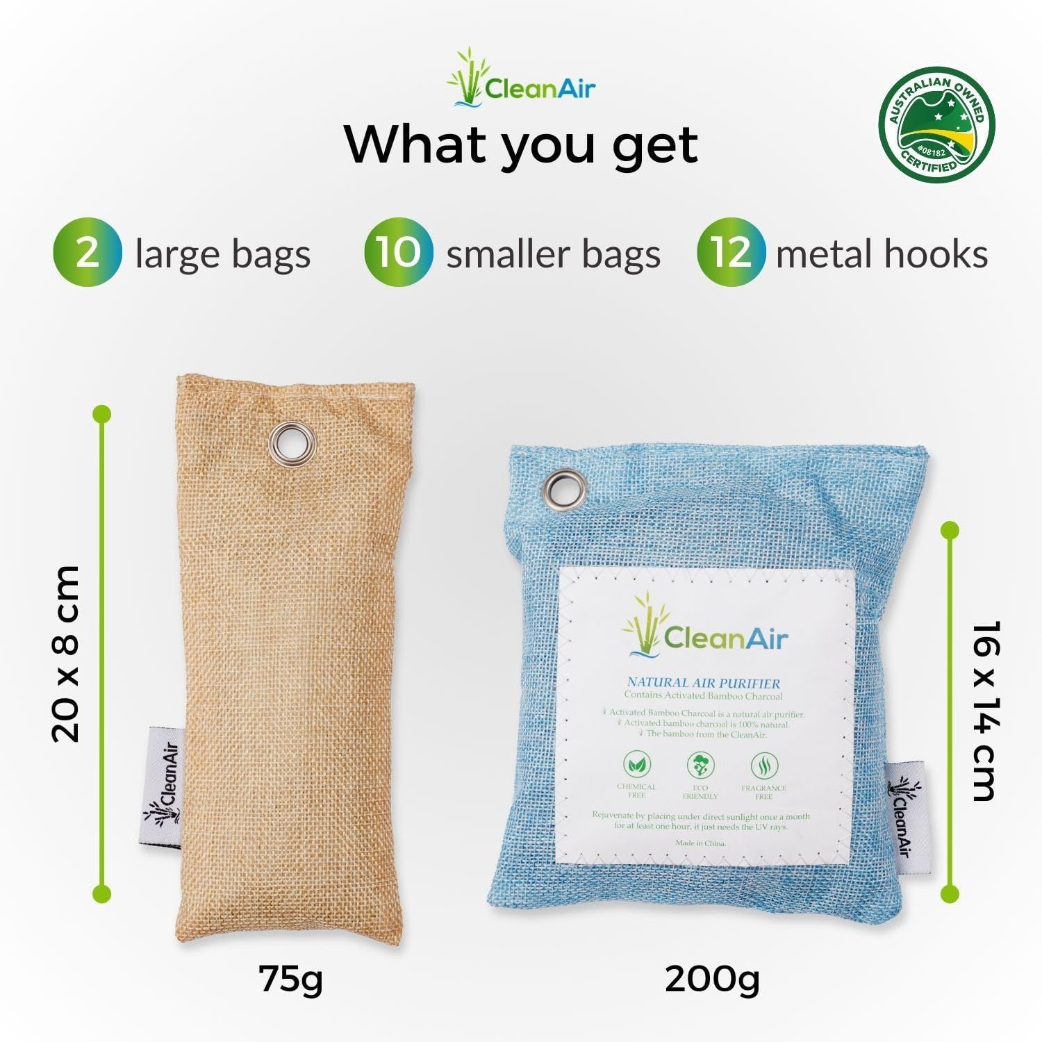 Shows the complete contents of the package to help shoppers understand exactly what they will receive when purchasing this air purifier product set.