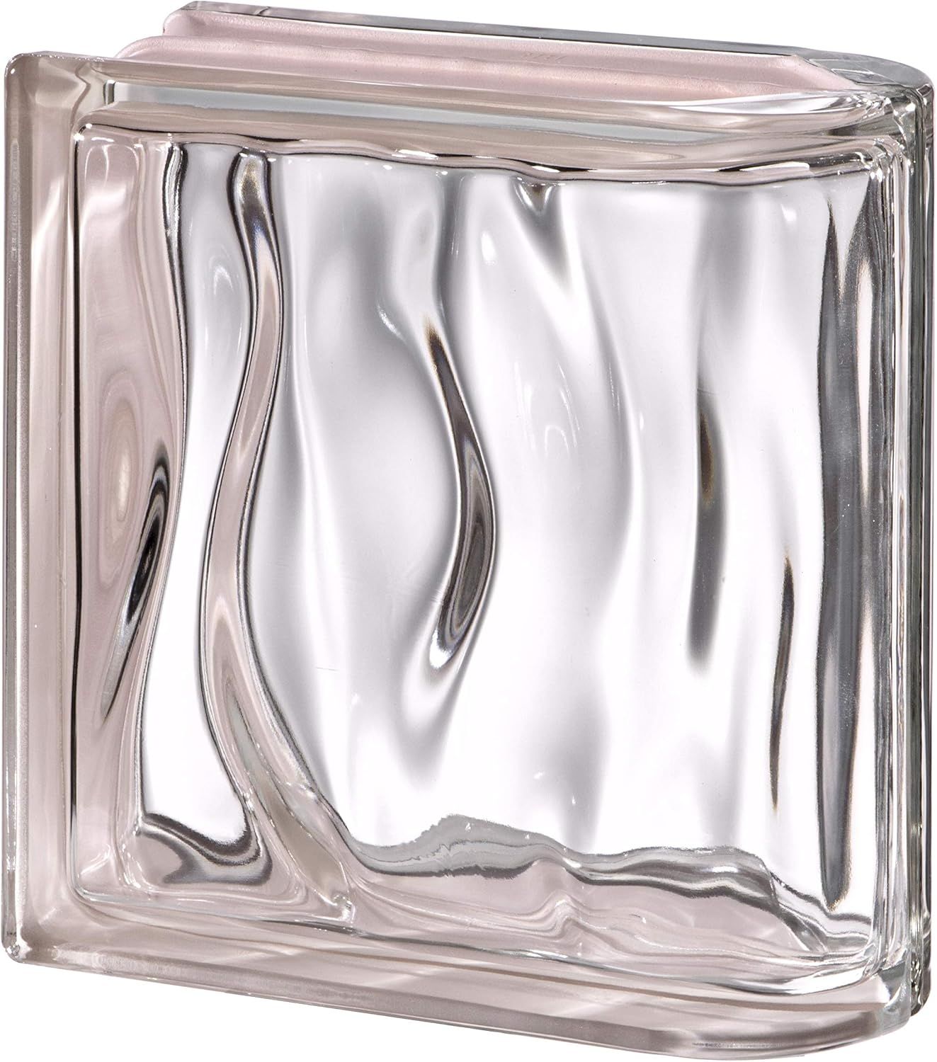 Provides a clear, distraction-free view of the glass block product on a white background for catalog-style presentation.
