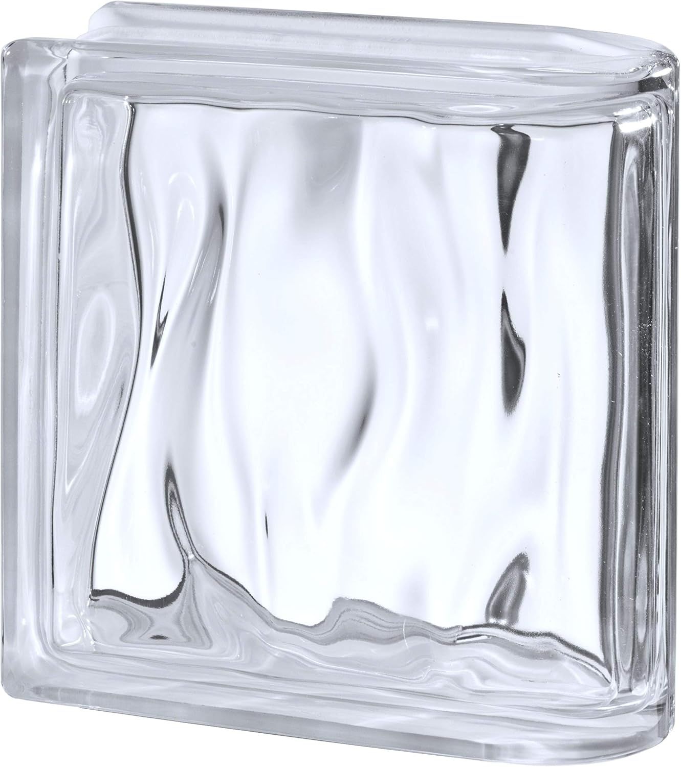 Provides a clean, catalog-style view of the glass block product on a white background with no text or design elements, allowing shoppers to see the product clearly.
