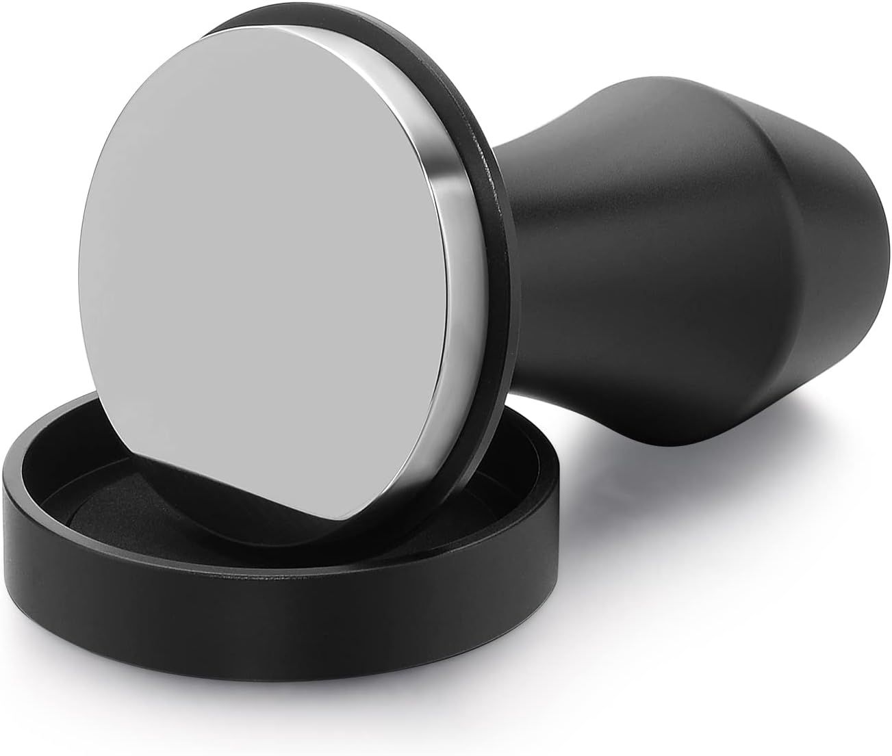 Clean white background product shot showing the tamper and base for clear catalog-style viewing.
