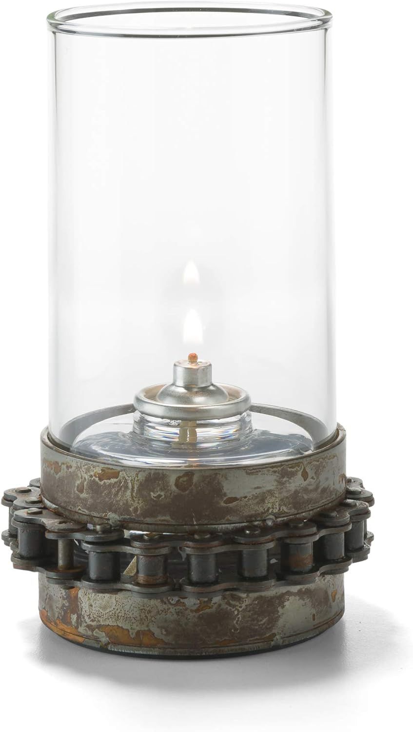 Clean catalog-style image showing the liquid candle with decorative base on a white background.