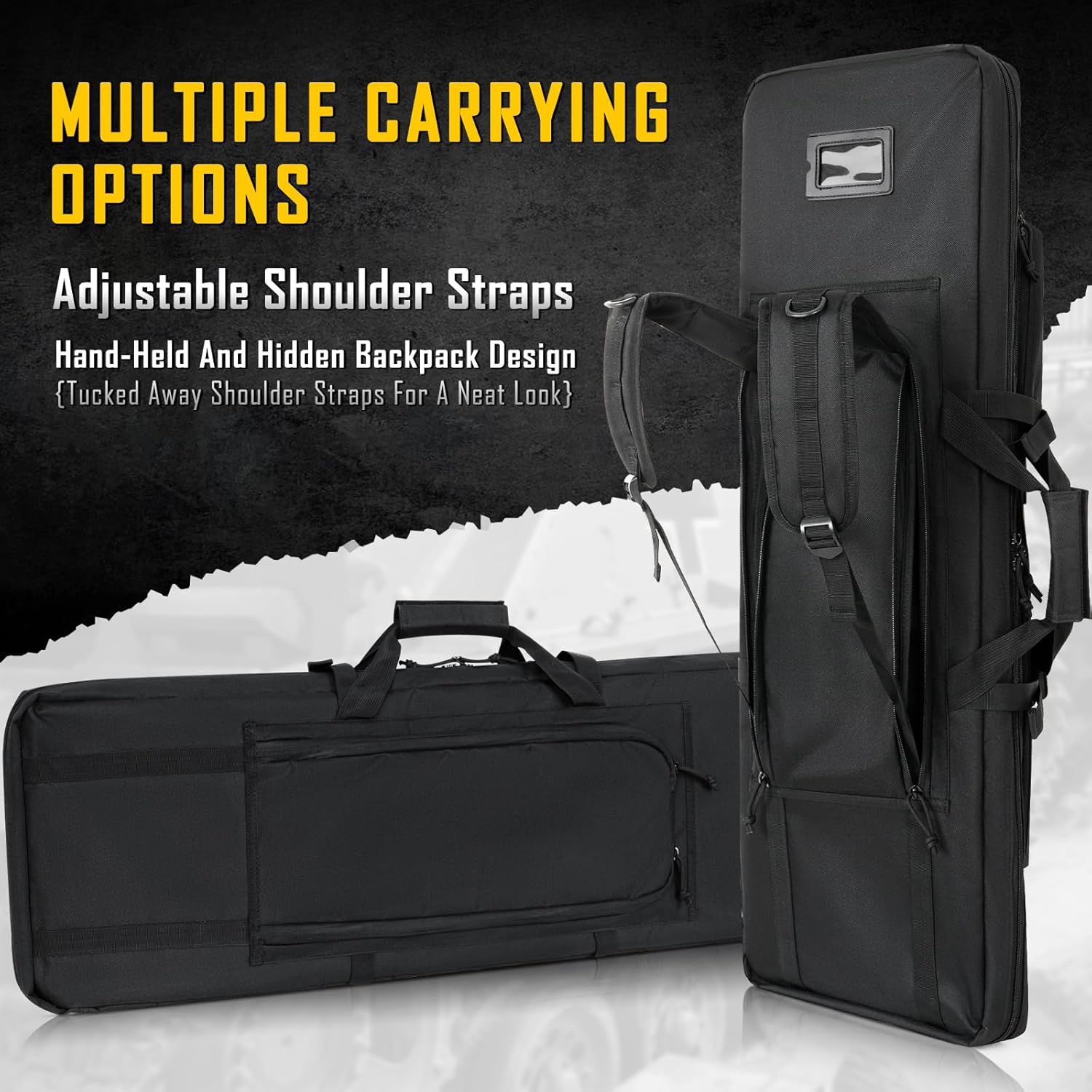 Demonstrates the versatile carrying methods available, emphasizing convenience and portability for different transport preferences.