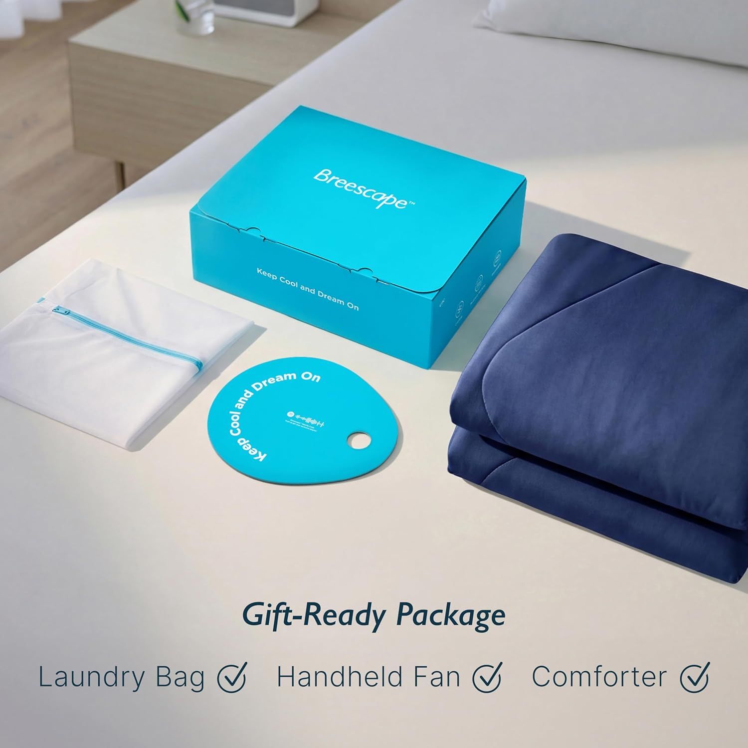 Shows all items included in the gift-ready package to communicate value and completeness of the purchase. Positions the product as a ready-to-give gift with premium packaging for gifting occasions.