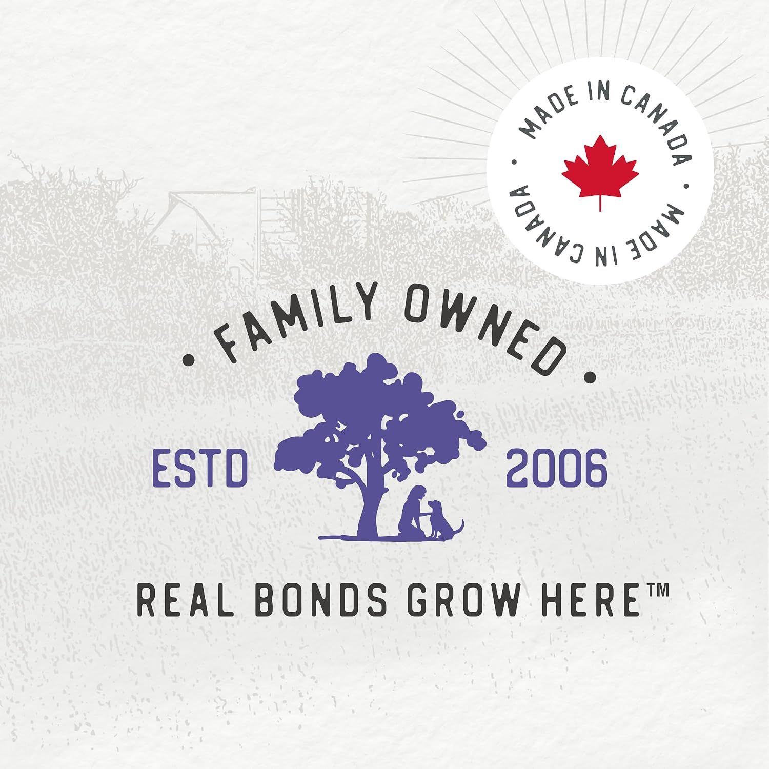 Communicates the brand's heritage and values as a family-owned Canadian business established in 2006, building trust and emotional connection with shoppers.