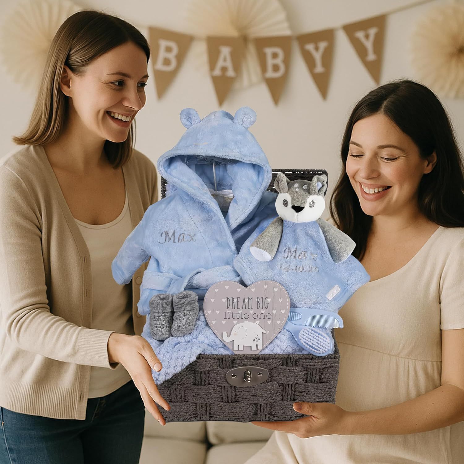 Positions the product as a perfect gift for baby showers or new parents, emphasizing its gifting appeal and seasonal occasion suitability.